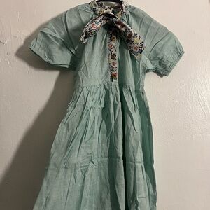 NWT‼️ Kalinka Mint Green Dress with Floral Accents